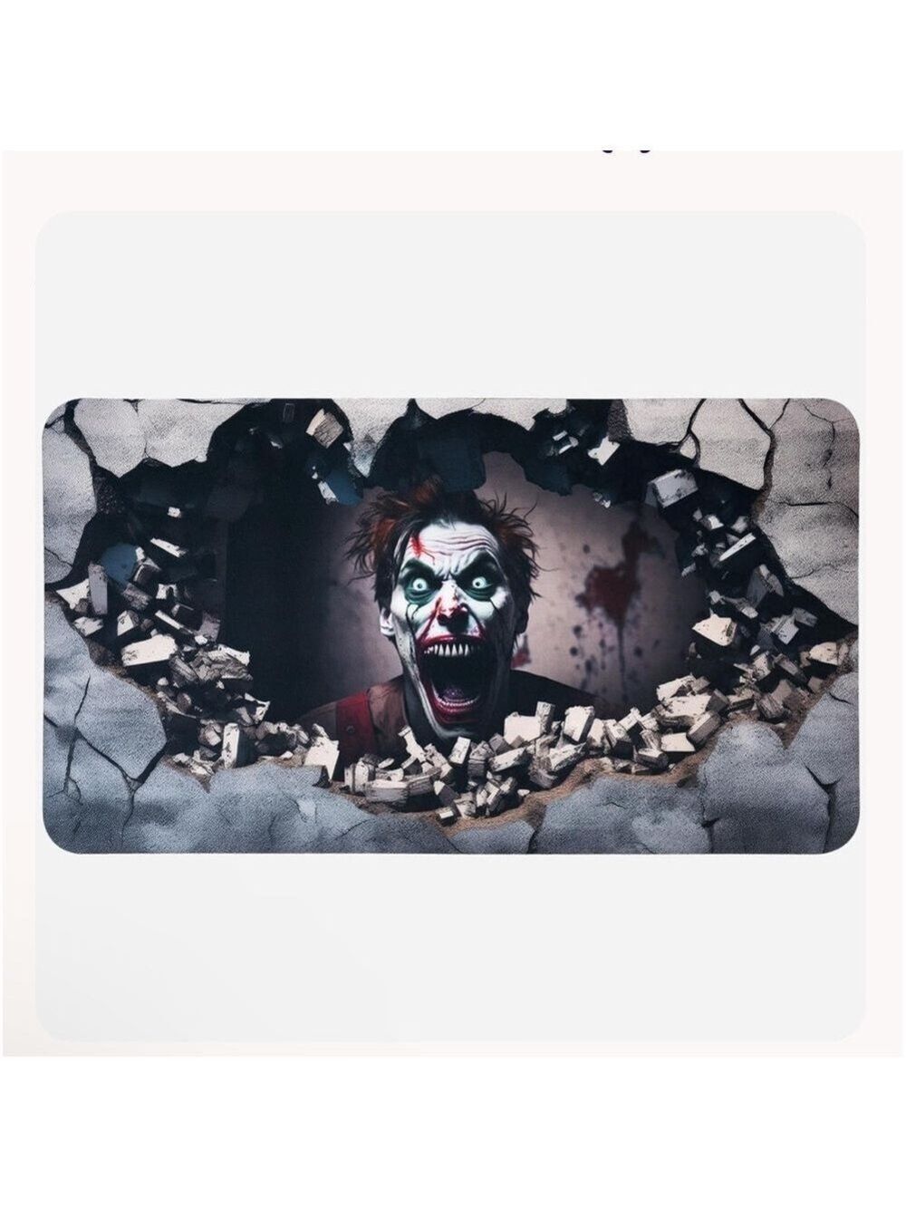 Tomor Grey Terrible Clown Diatomaceous Doormat - 17x30in